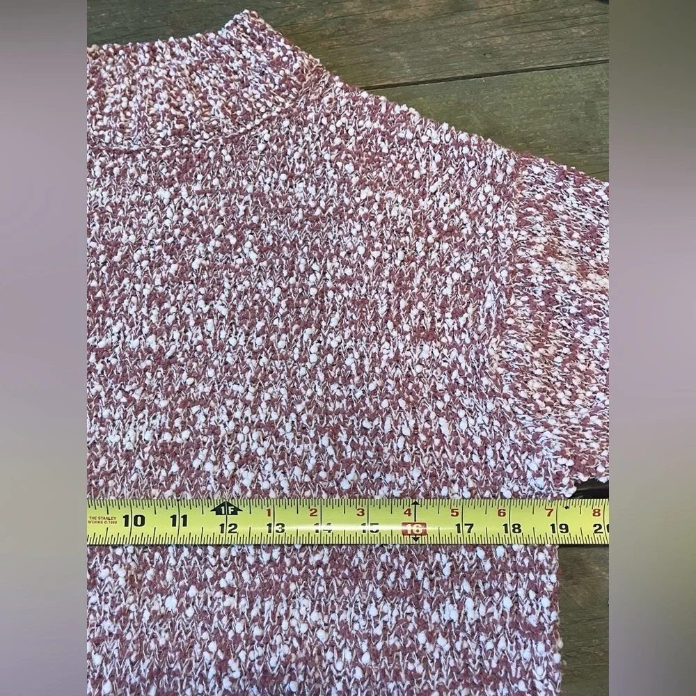 Blush & Bloom Women's Marled Knit Sweater Red & White | Size XS - Picture 6 of 7
